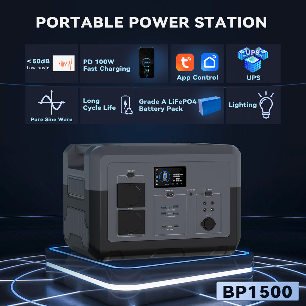 OEM ODM Power Station Solar Energy System 1500W 2400W 3000W 5000W Lifepo4 Outdoor Solar Power Generator Portable Power Station