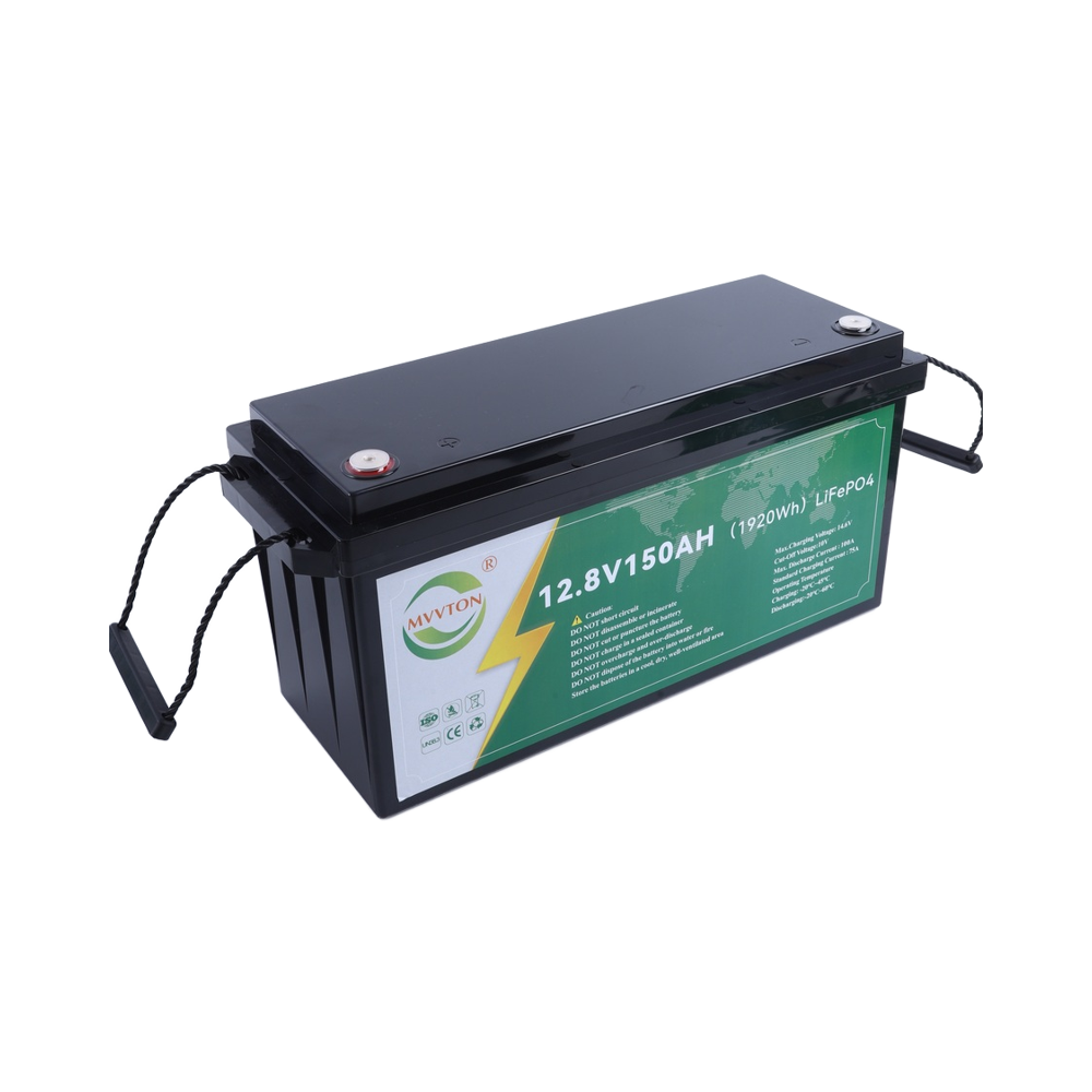 12.8V 150Ah LiFePO4 Battery for Solar RV Marine and Backup Power, Lightweight Deep Cycle Lithium Battery