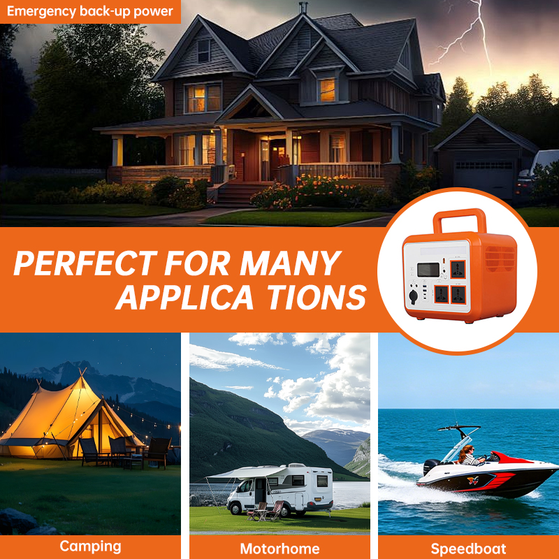 300W Portable Power Station LiFePO4 Battery, Pure Sine Wave Solar Charging for Camping &amp; Outdoor Power Supply
