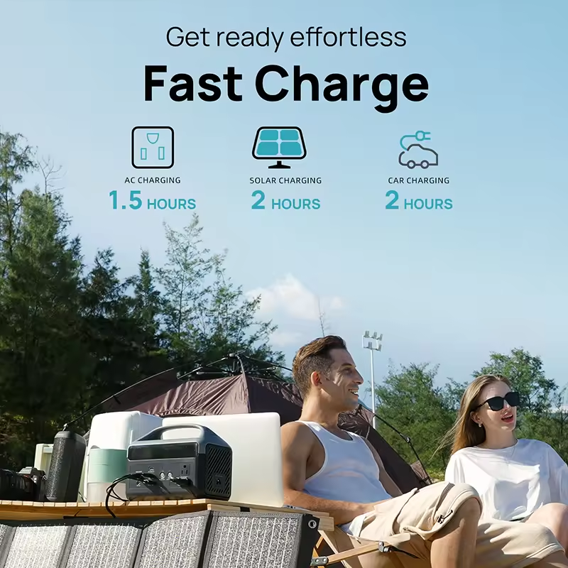 Solar 1200w Lithium Portable Battery Power Station 220V 300W 600W 1000W 200W Outdoor Energy Storage Power Supply