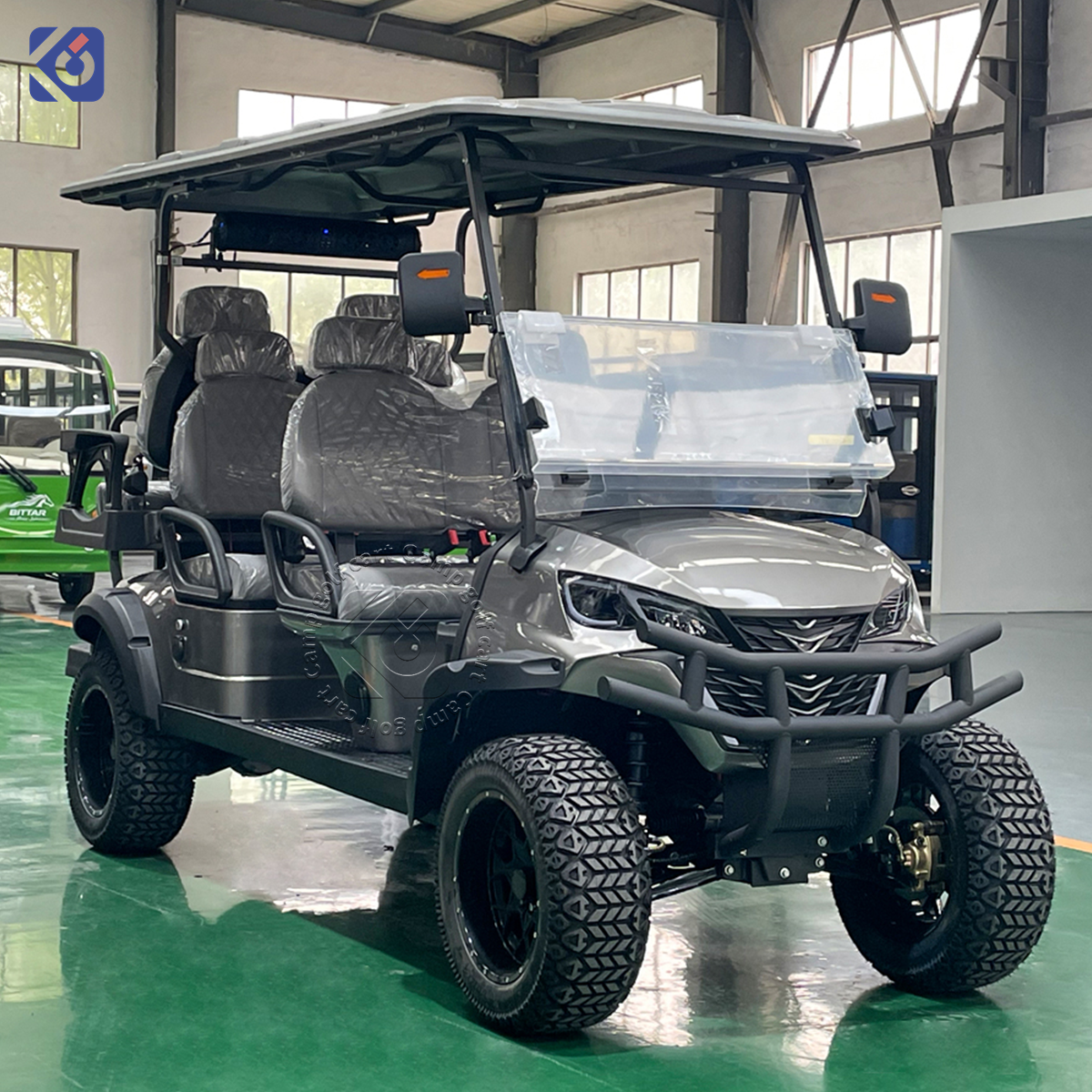 CAMP Luxury Design Street Legal Off-Road Electric 6 Seater Golf Cart 72v Battery Mini Golf Buggy Club Car