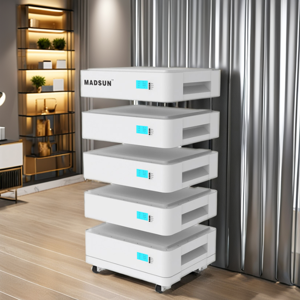 Madsun OEM Stackable 48V 300Ah 15KWh Solar Battery 100Ah 200Ah 5Kwh 10KWh System Lifepo4 Lithium Ion Battery Pack