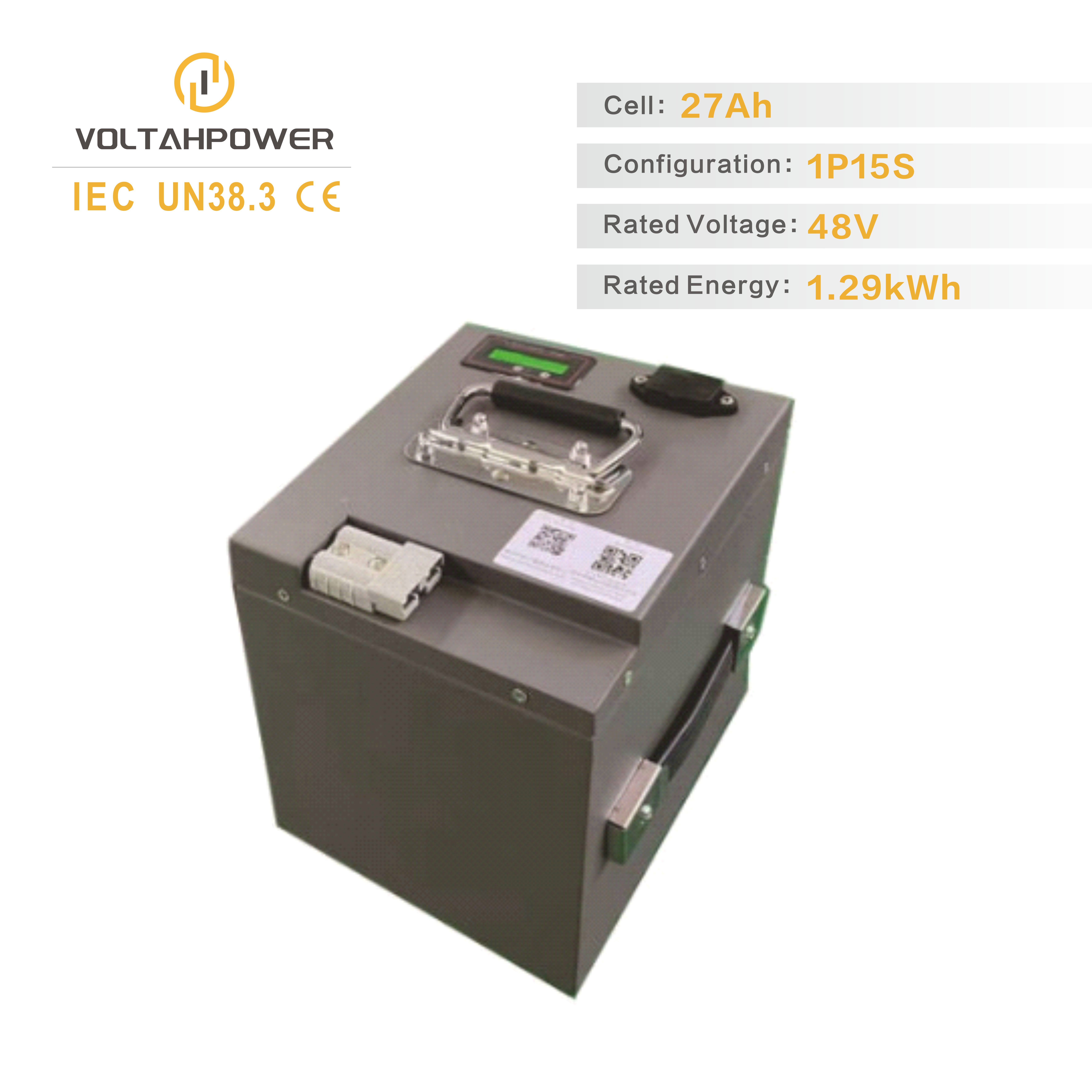 VOLTAHPOWER VP2715TWE LFP Lithium-ion Battery for Two-Wheeled &amp; Three-Wheeled Electric Vehicles