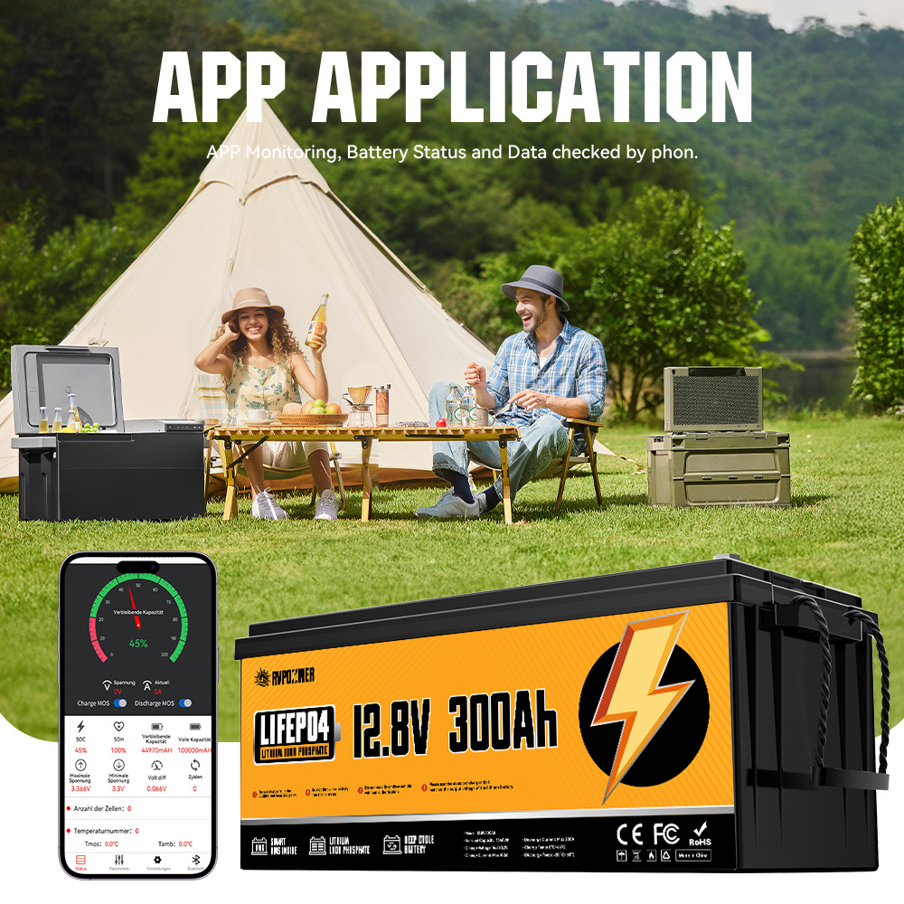Rvpozwer Environmentally Friendly Green Top-Selling Solid State 12V 300Ah LiFePO4 4000-Cycle Battery Pack Solar Energy Storage