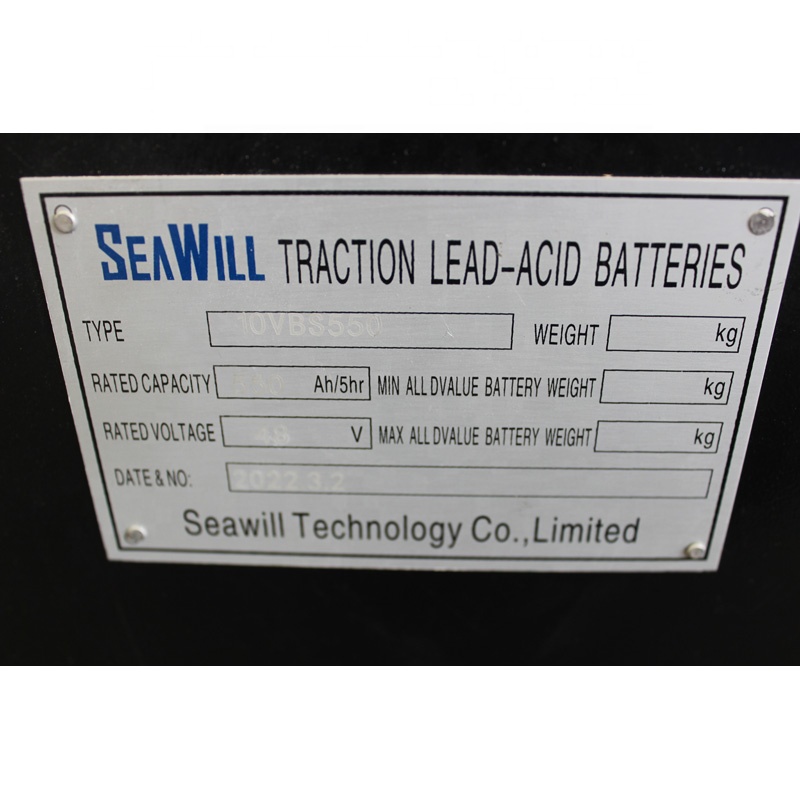 Rechargeable Traction Battery Forklift Battery 48v 550Ah 10VBS550 VBS Type Electric Balanced Forklift Battery