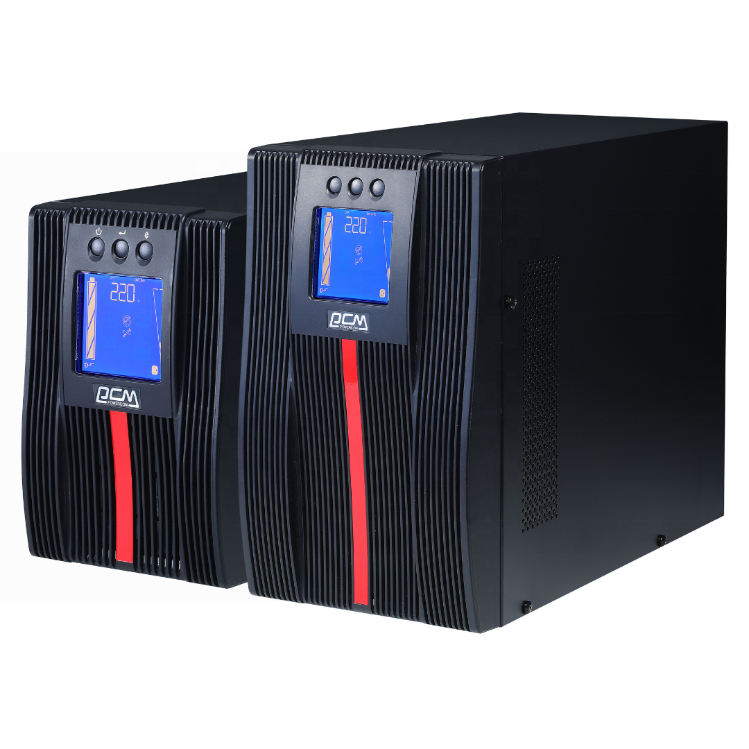 Industrial On-Line UPS 1000VA-10kVA Capacity Pure Sine Wave LCD Display Double Conversion 220V Single Phase Acid Battery Backup