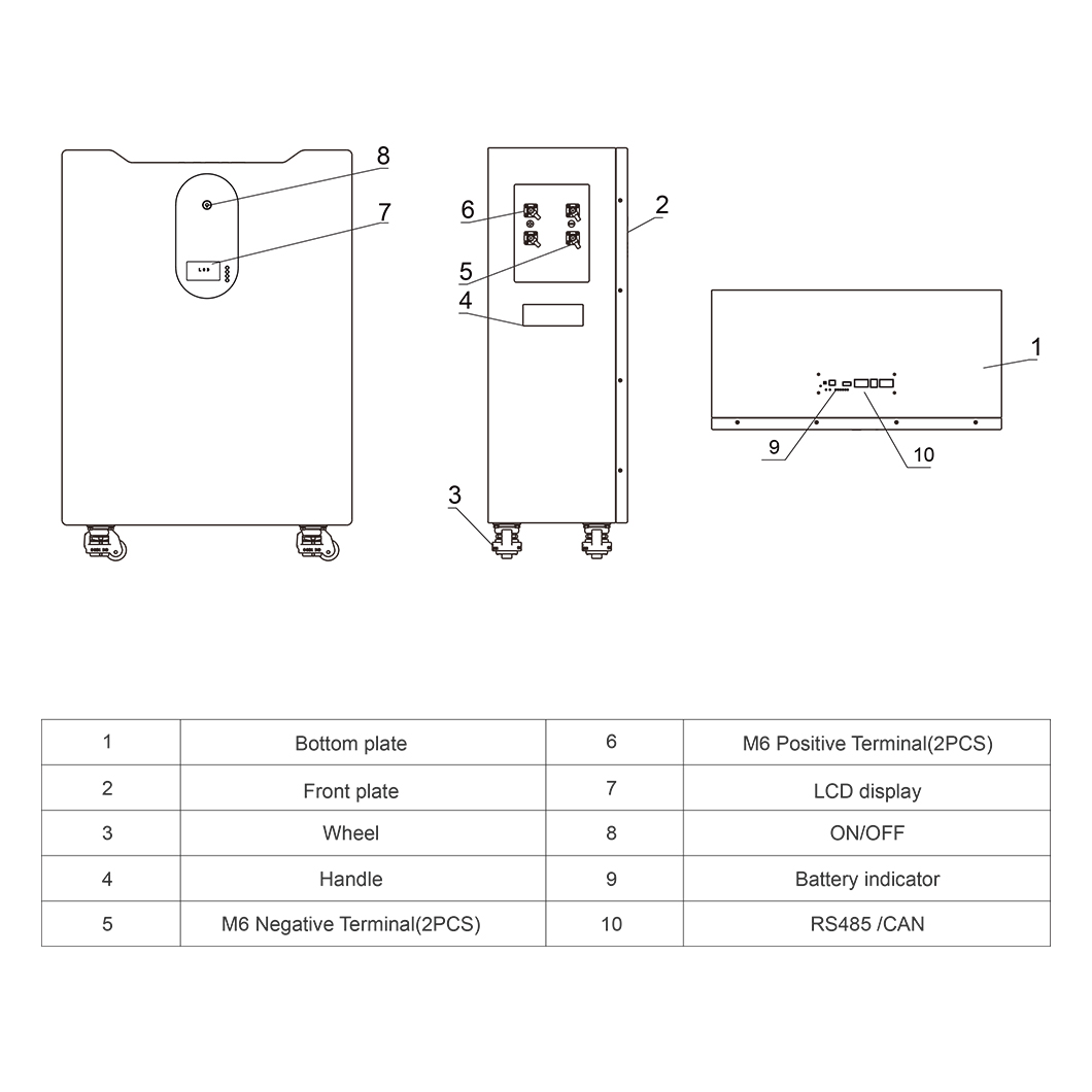 10000 Cycles All in One 15Kwh Lithium Ion Battery 48V 200Ah 300Ah 48V Solar Battery Wall Mounted Battery