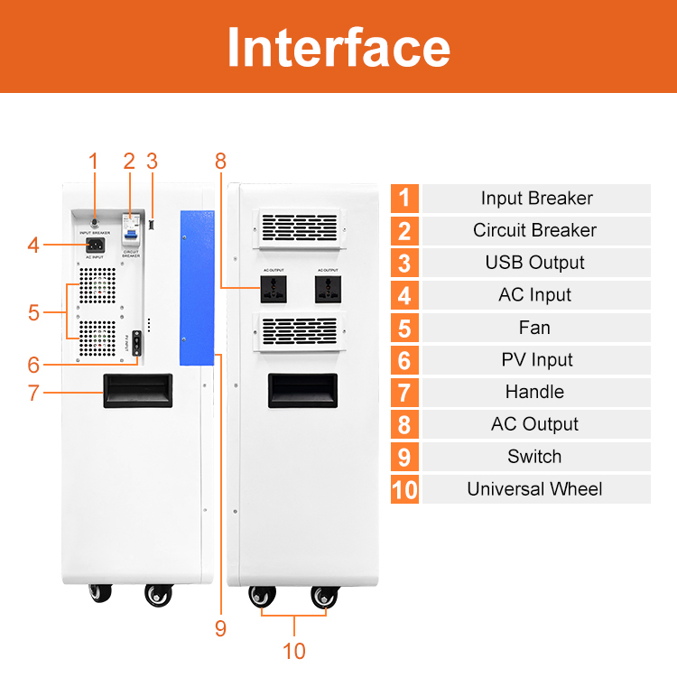 Lifepo4 25.6v 300ah 7.68kwh 16kwh Pure Sine Wave Home All-In-One Movable Power Station Battery Solar Lithium Ion Batteries