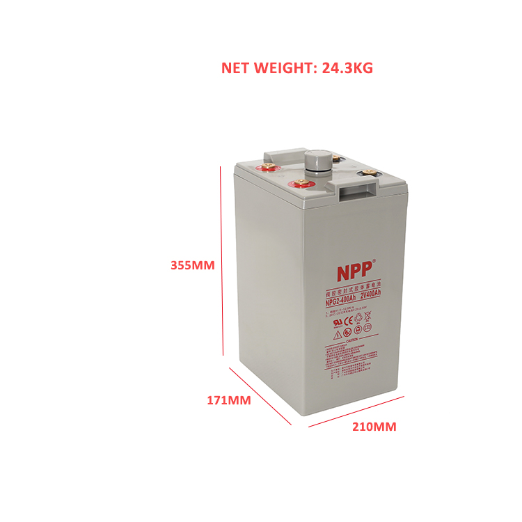 OEM NPP NPG2-400Ah 2V 400Ah Tubular Gel OPzV Lead Acid Battery for Industrial UPS/Telecom Backup Power CN
