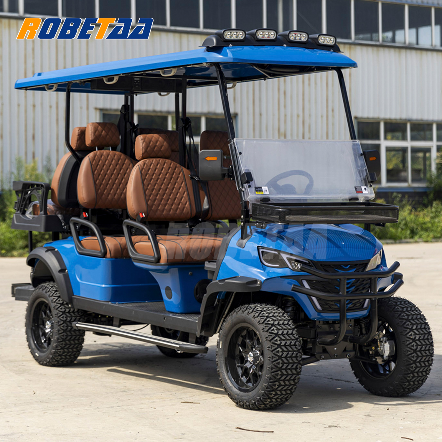 2026 Hot Offroad Hunting Cart Golf Buggy Lithium Battery Electric Car For 6 People Accept Customize