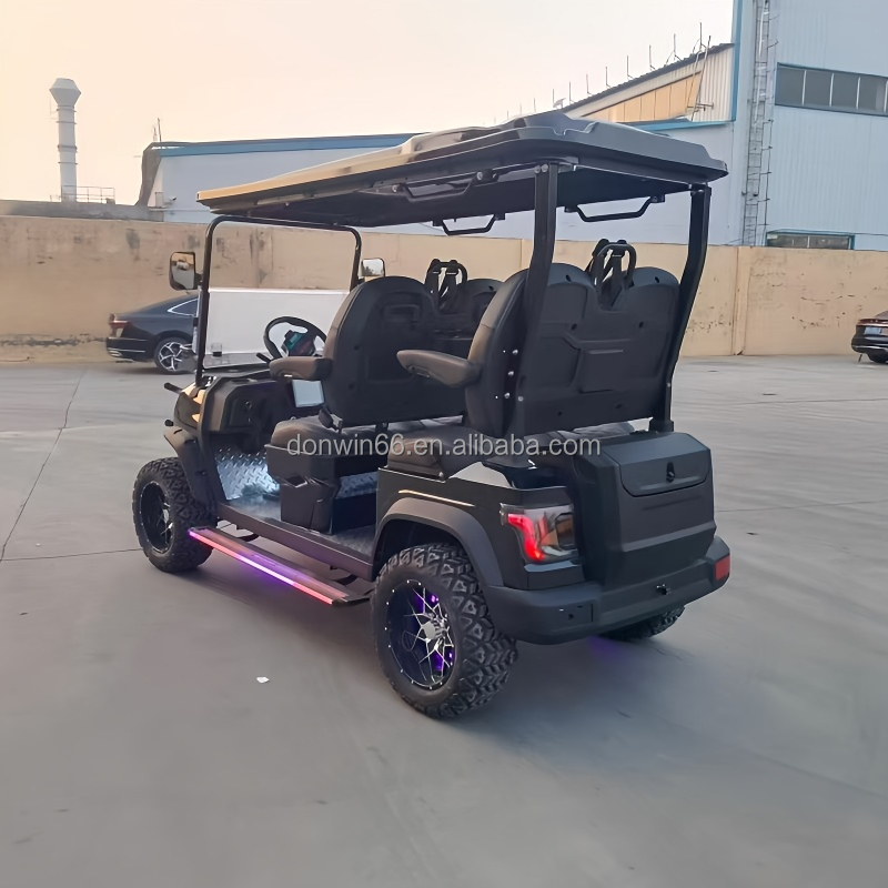 Lifted 60V 72V Sightseeing Electric Club Carts 4 Seats Golf Carts with Lithium Battery