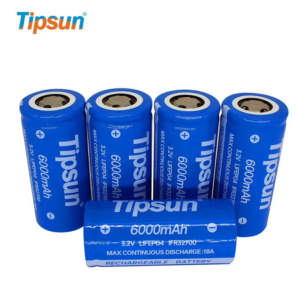 Tipsun Grade a 32650 LiFePO4 Cells 3.2V 6ah Lithium Iron Phosphate Battery 5c