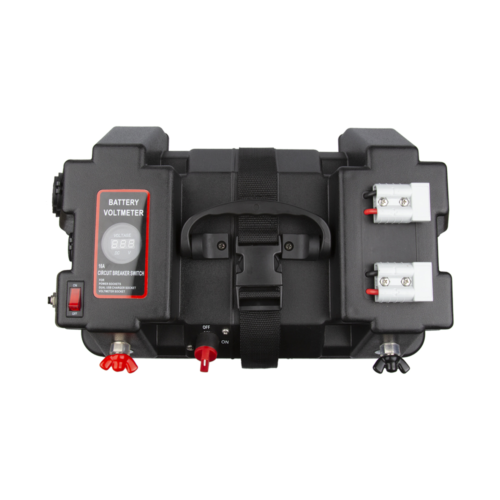 12V 24V PP Outdoor Camping Multifunction Battery Box Marine Camping Travel