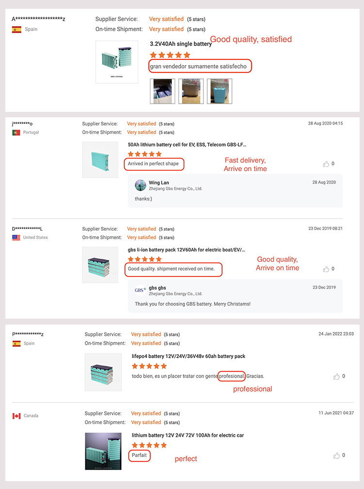 Customer Feedback Screenshot
