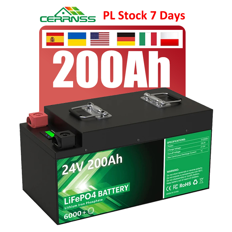 EU PL Stock 12v 24v 100AH 200AH 280AH 300AH Solar Energy Phosphate Lifepo4 Battery Renewable Energy Lithium Ion Batteries