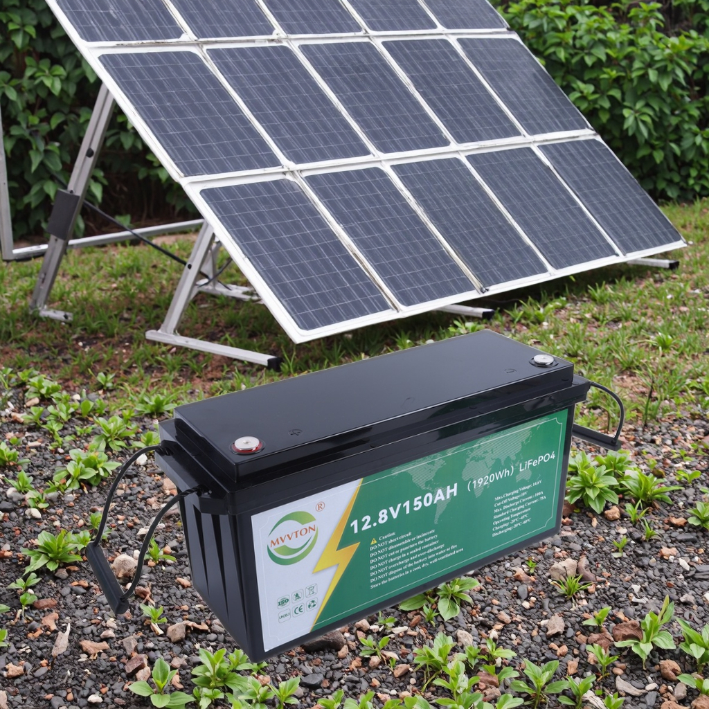 12.8V 150Ah LiFePO4 Battery for Solar RV Marine and Backup Power, Lightweight Deep Cycle Lithium Battery