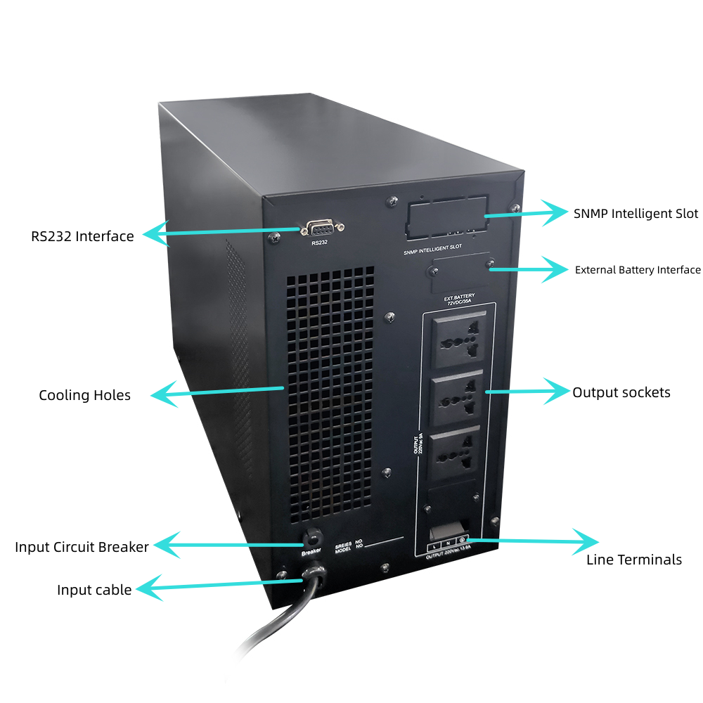 3kva Industry Electric Power System 1Phases 1kva 2kva 6kva 10kva 60kva 208/220/230/240Vac UPS Uninterruptible Power Supplies
