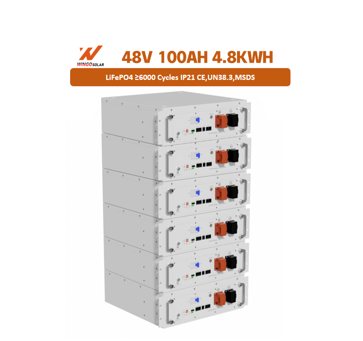 High Capacity 5kw 10kw 15kw 20kw 25kw 30kw Home LiFePO4 48V 100Ah Rack-mounted Lithium Ion Battery