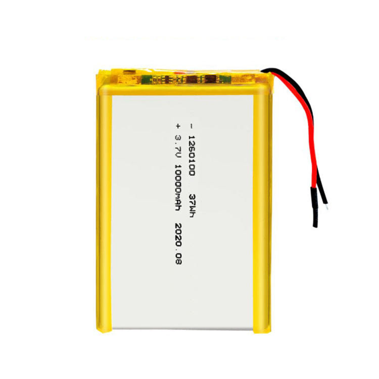 Custom 3.7V Rechargeable Lipo Lithium Polymer Battery 10000mAh 1160100 126280 1260110 Polymer Lithium Battery