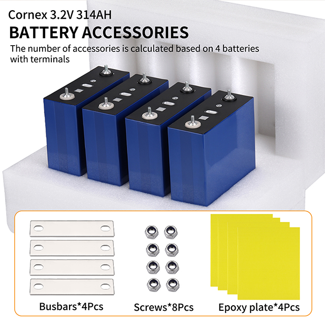 PL EU Cornex 314Ah 3.2V 8000 Cycles Lifepo4 Prismatic Cells Solar Energy Storage Battery 3.2v 314ah Lifepo4 Battery Cornex 314ah