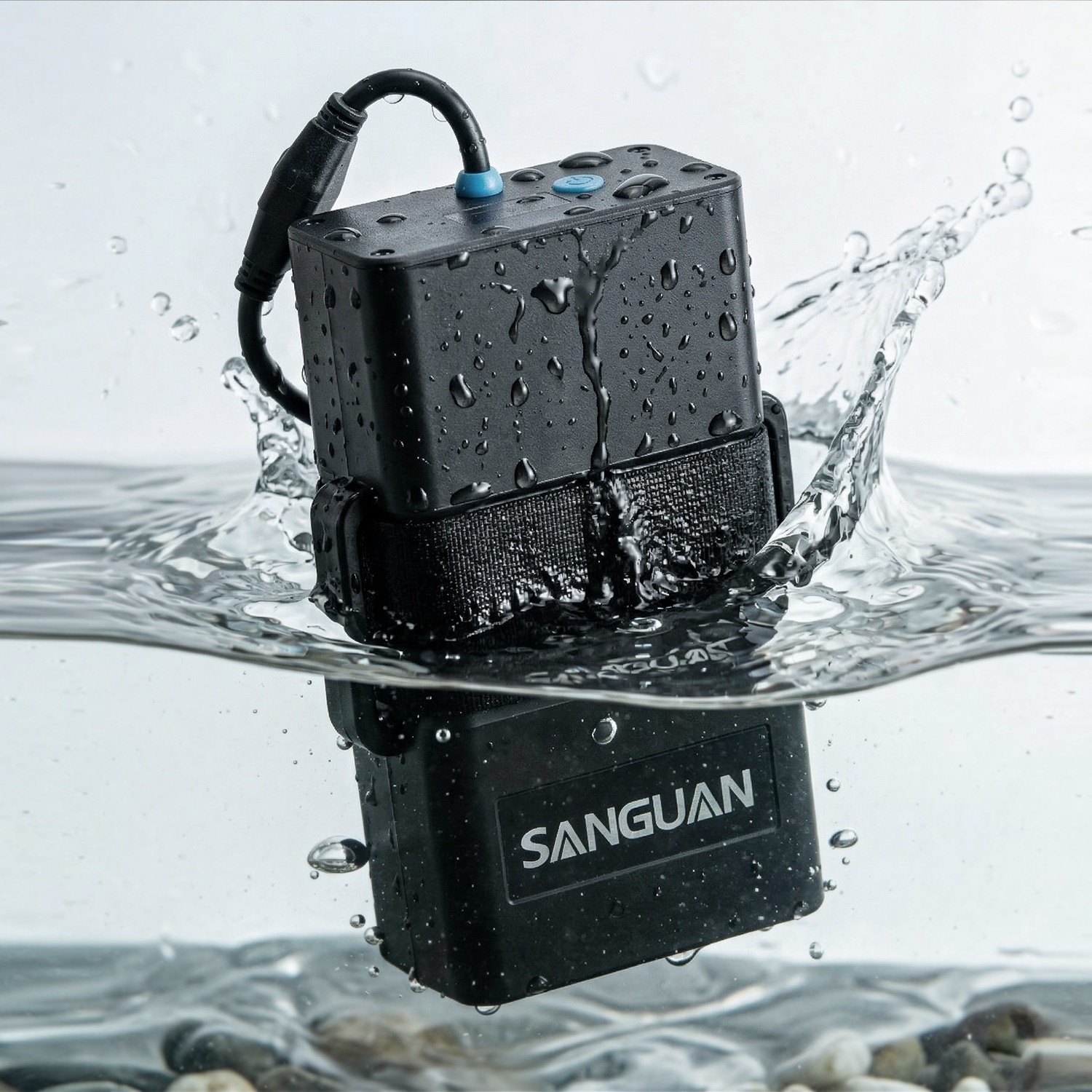 11.1V 10Ah Outdoor LiPo Battery Pack Waterproof Rechargeable Lithium Battery for Fish Finder Camping Marine RV Use