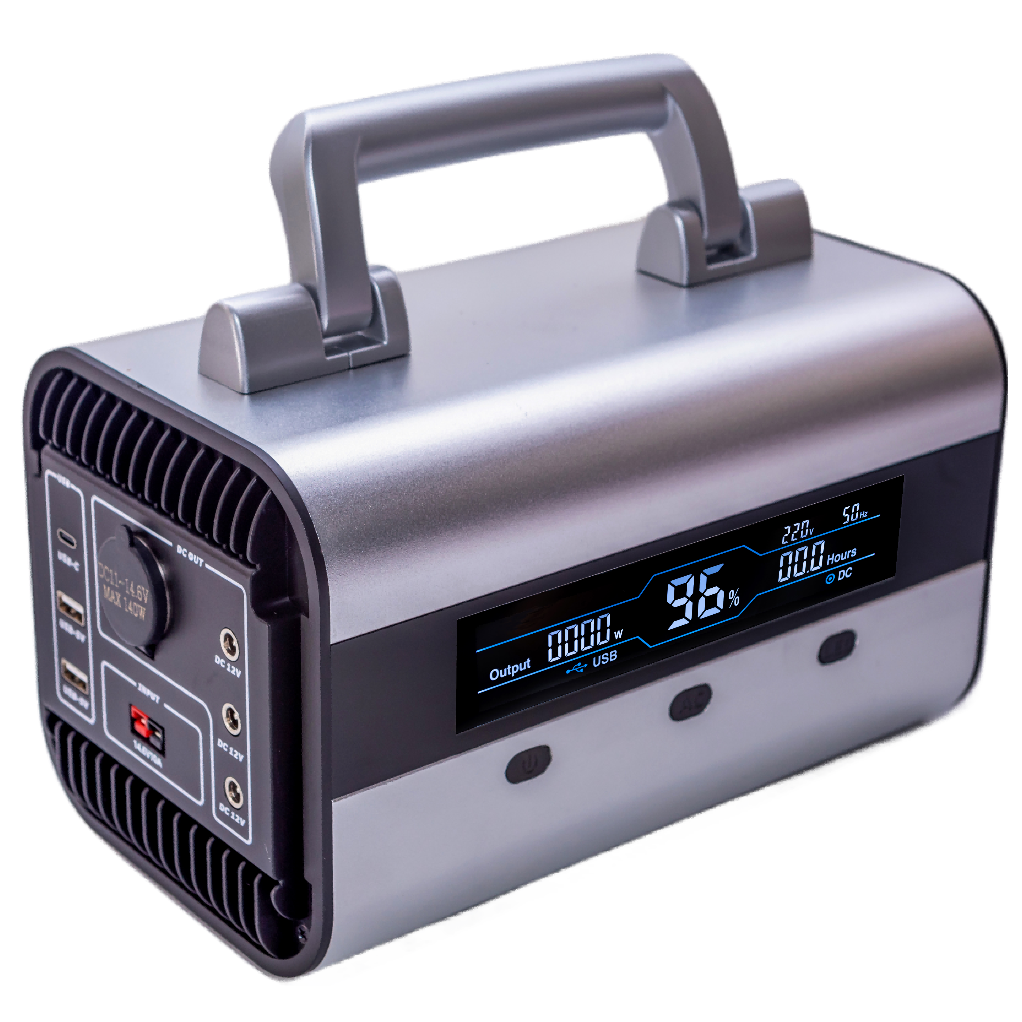 300W MPPT Pure Sine Wave LiFePO4 256Wh Portable Power Station Outdoor Emergency Backup Battery with USB/Type-C and LED Light