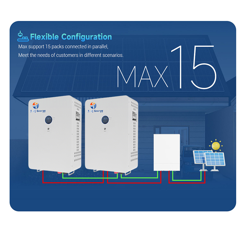Solar Energy Storage Battery LiFePO4 100Ah/200Ah 5.12KWh/10.24KWh 51.2V Hybrid Grid Wall-Mounted CAN TIANHUANG THF01