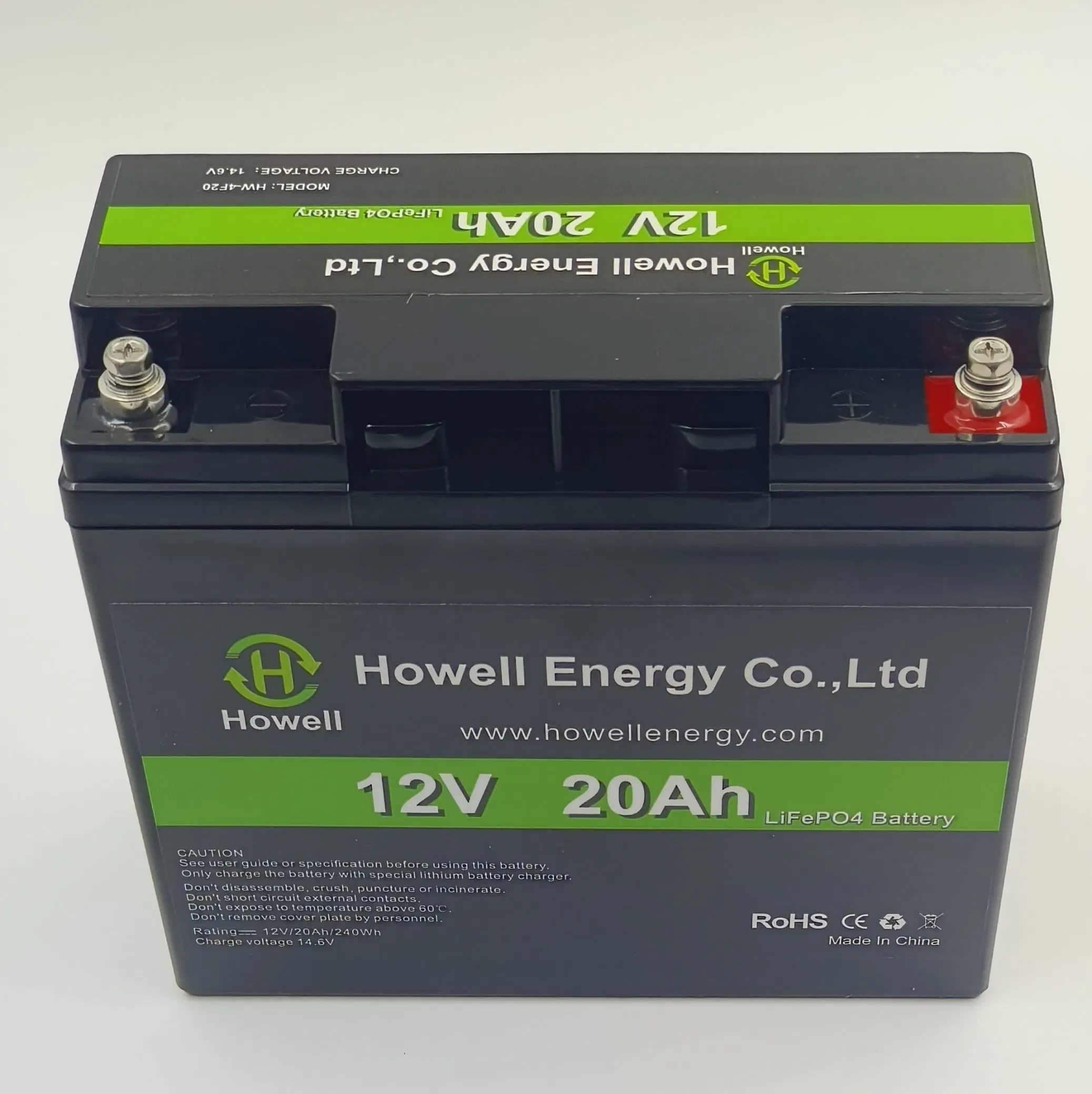 12V Rechargeable Battery 20ah LiFePO4 Lithium Iron Phosphate for Kid Scooters/Boat/Motor