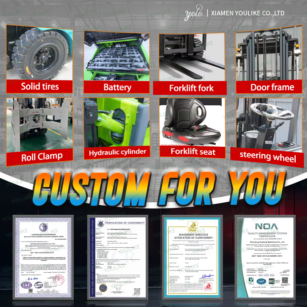 Electric Fork Lift Truck Lithium Battery Warehouse Handling Lifting Mini Parts 4x4 Wheel Forklift Carretilla Elevadora with Seat