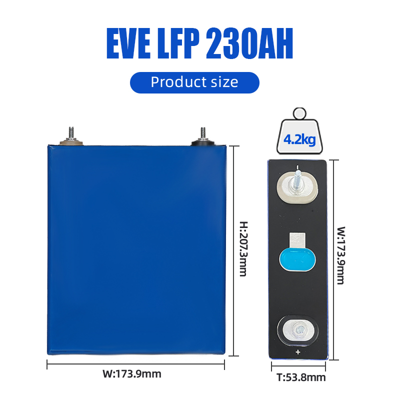 Free Shipping EU Country Grade a LiFePO4 230ah 3.2V Lf230 230ah 250ah for Household Solar Lithium Iron Phosphate Cell