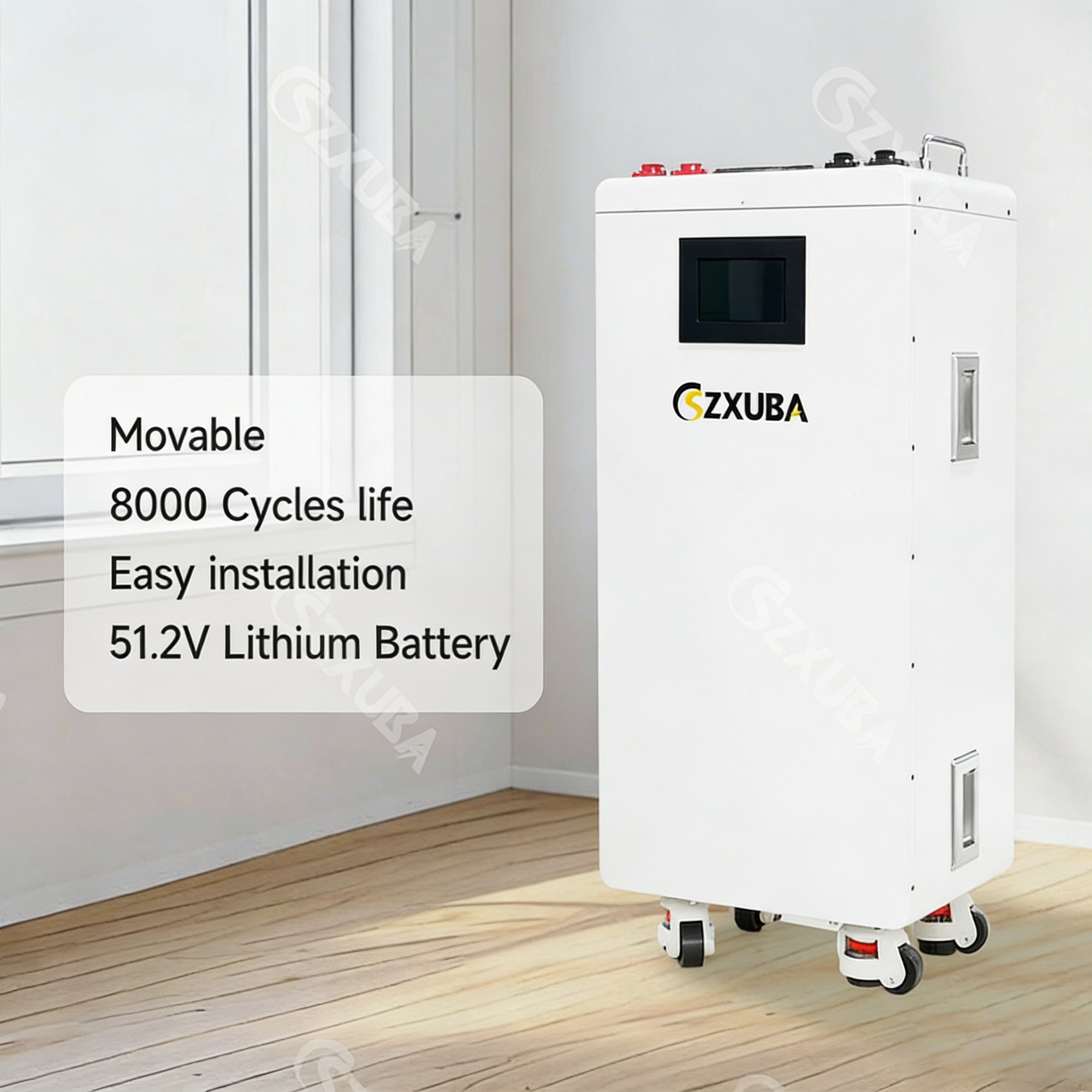 SZXUBA 51.2V280Ah 314AH JK Bms 200A Lifepo4 Energy Storage Fire Extinguisher 15kwh Floor Mounted Lithium Ion Battery Pack