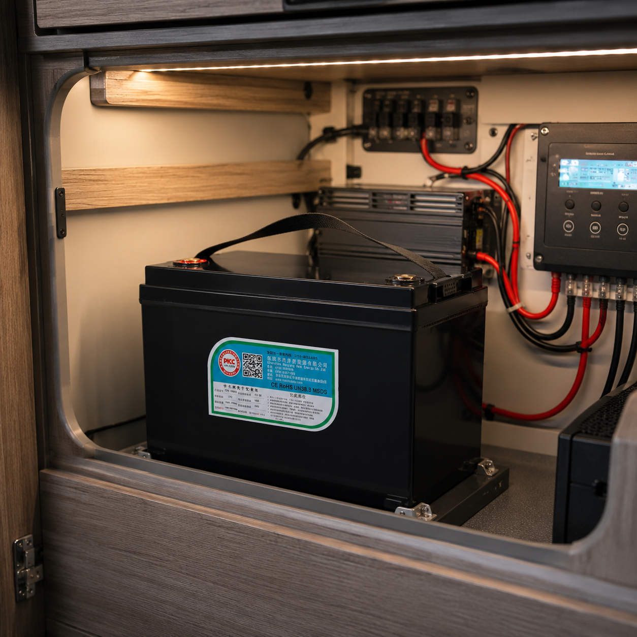 12V 100Ah Deep Cycle LiFePO4 Battery Built in BMS Lithium Power Battery RV Marine Solar Outdoor Camping Long Cycle Life Pack