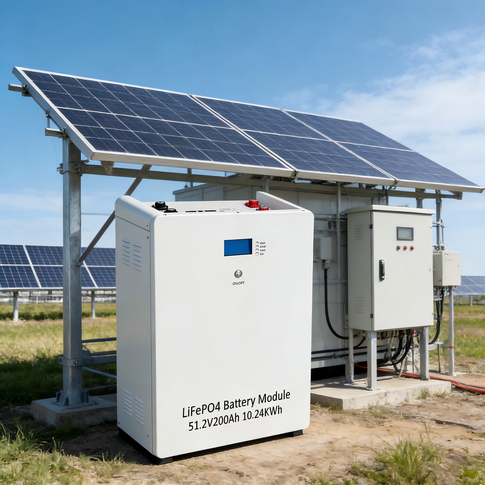 51.2V 200Ah Wall Mount LiFePO4 Battery - 10.24kWh for Home Solar / Telecom / Cabin / Farm / Clinic / Security Backup