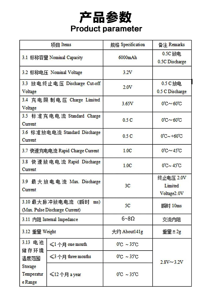 32700 6000 mAh Lithium Iron Phosphate 3.2V 6ah 32700 LiFePO4 Cylindrical Cells Battery for Solar System