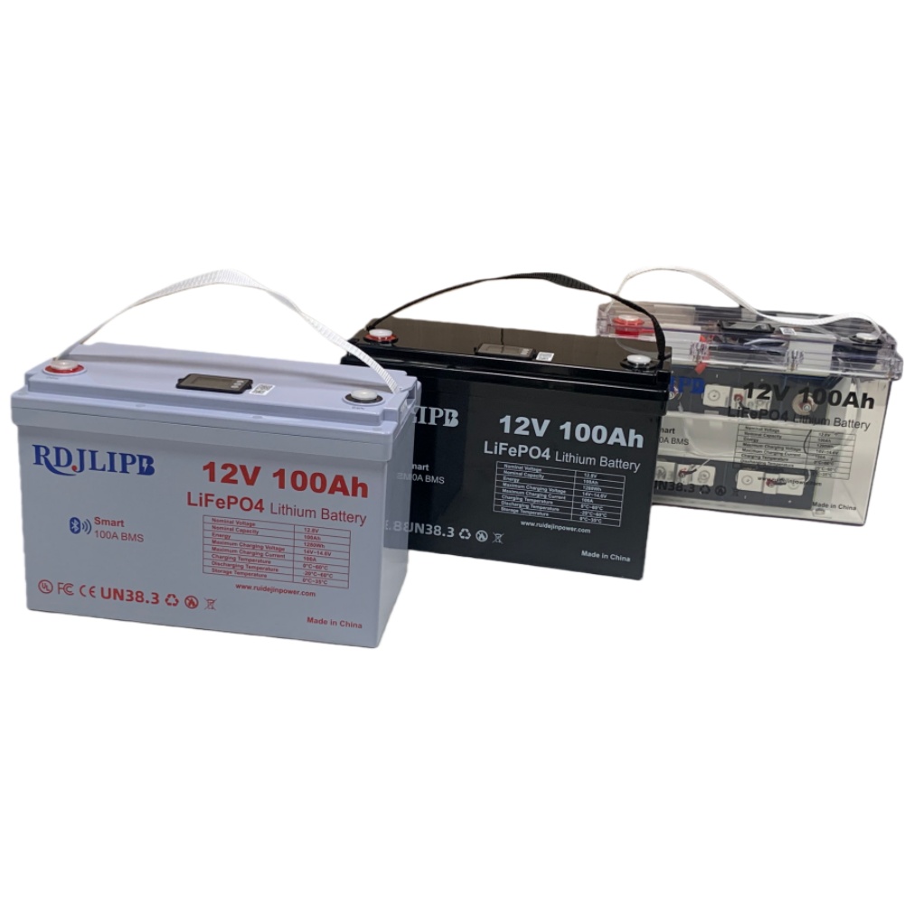 Wholesale Lifepo4 Battery 12V 24V 100Ah 200Ah 300Ah Li-ion Lithium Batteries Solar Energy Storage Battery Pack for RV Camping