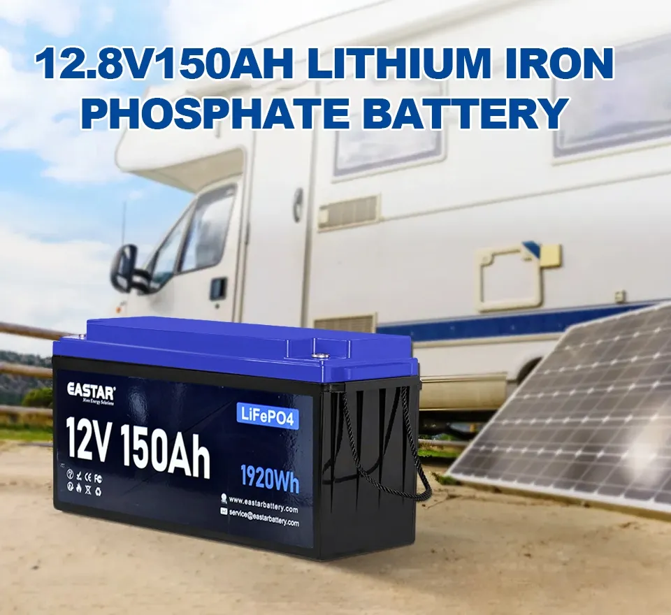 Deep Cycle 12.8V LiFePO4 Battery 150ah Lithium Iron Phosphate Battery with BMS for Solar Home Energy Storage RV UPS
