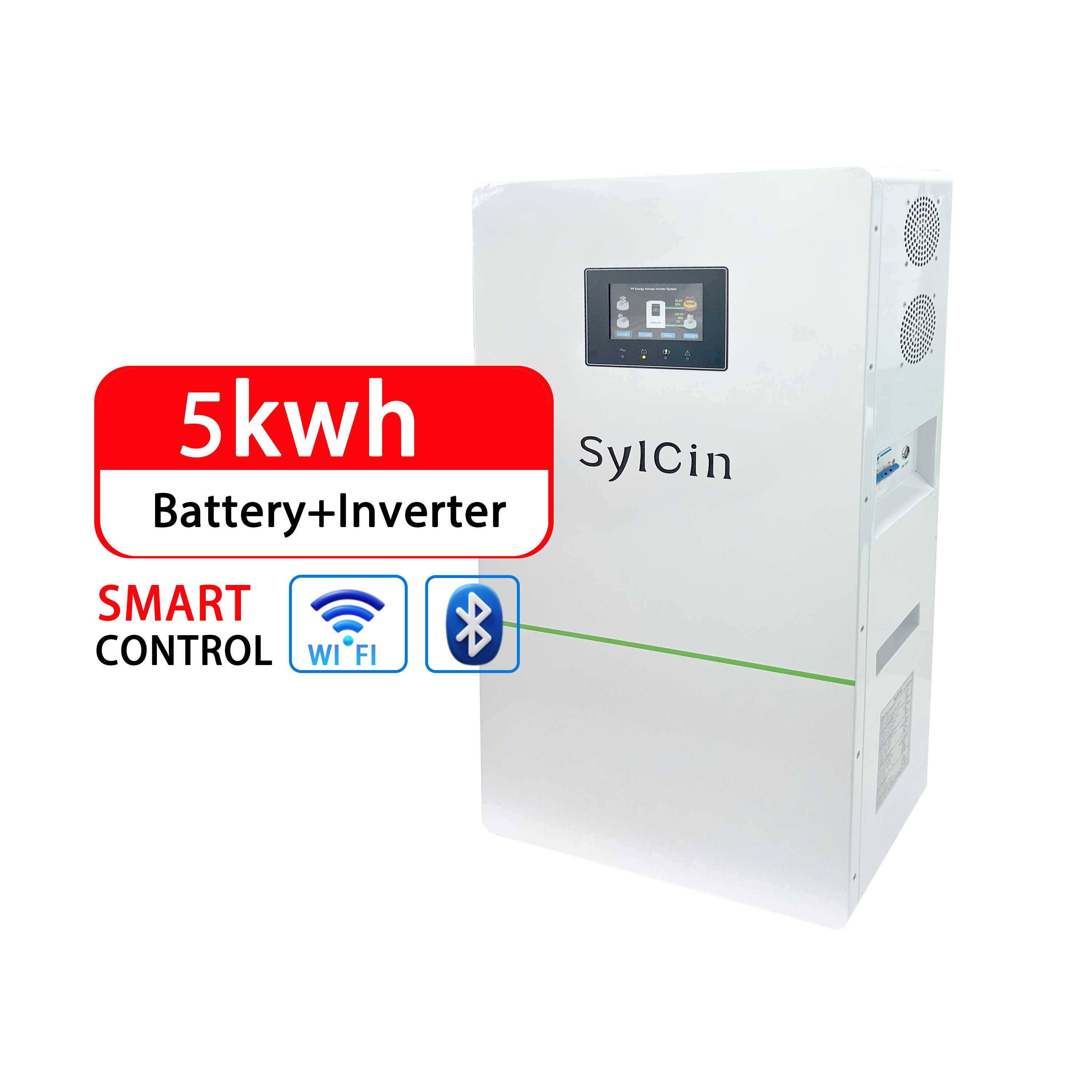 OEM ODM 5kWh-15kWh Wall Mounted All-in-One Energy Storage System With LiFePO4 Battery And Hybrid Inverter For Home Solar