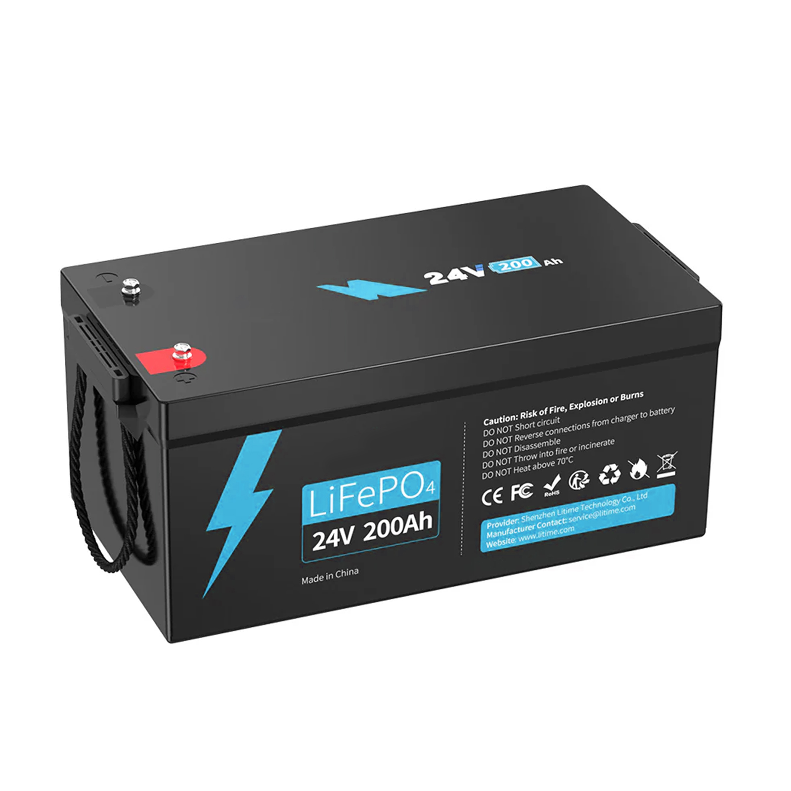 12V 12.8V 24V 100Ah 200Ah LiFePO4 Lithium Battery Built-in BMS for Industrial Machinery Security Telecom Backup Power