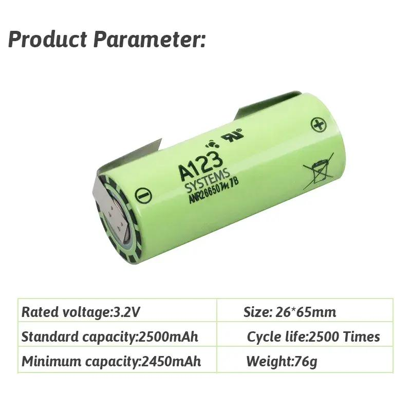Uli High Power 3.3V26650 Cylindrical Lithium Iron Phosphate Battery 2500mAh Anr26650m1b 3.2V LiFePO4