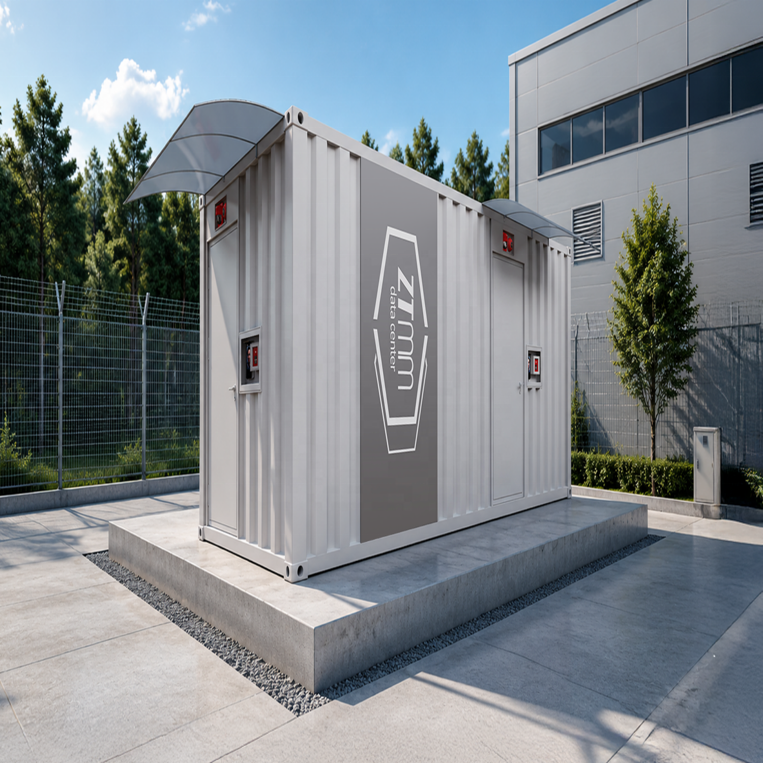 Container Data Center Equipped with Lithium Battery 15+ Minutes UPS Backup High Safety for Outdoor Industrial