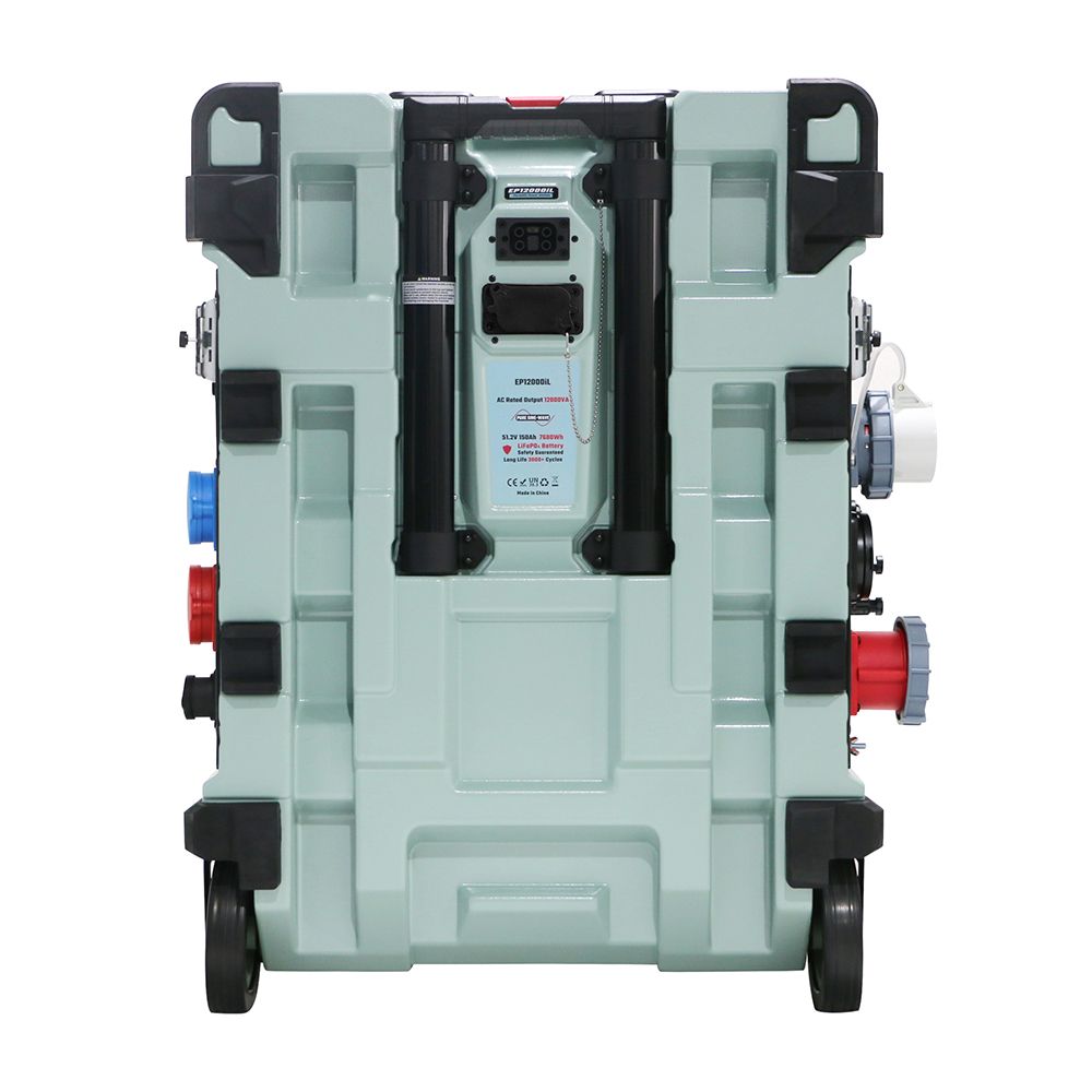 High Power 12KW 12000W Portable Power Station LiFePO4 Battery 240V/50A Output for Home Backup Outdoor Camping Construction Site