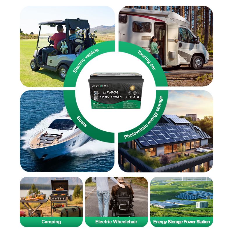 12V100Ah 12.8V 100Ah LFP Lithium-ion Battery Pack Deep Cycle Life LiFePO4 Batteries for RV Marine E-forklift UPS AGV EV