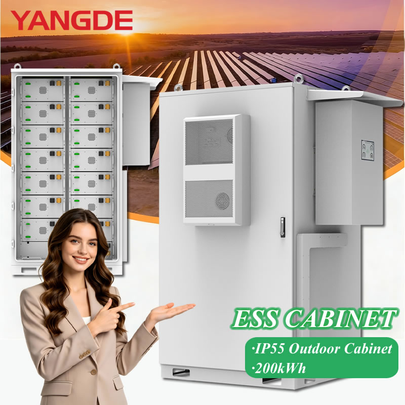 200kwh Outdoor High Voltage Lithium Battery IP55 CE (Hybrid On Off Grid)