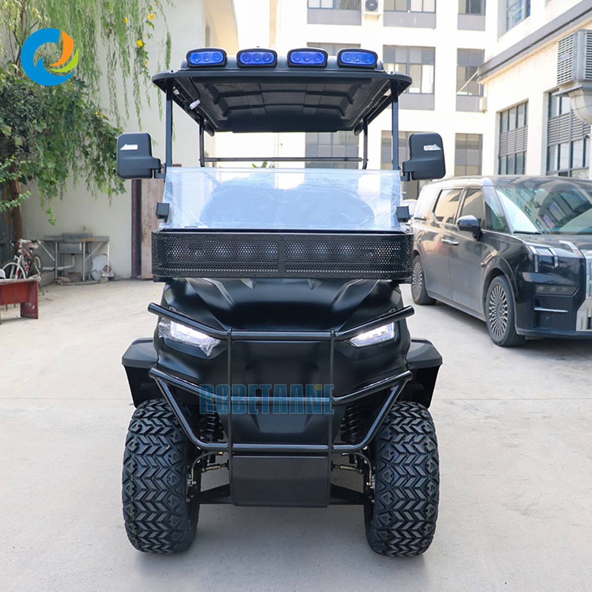 Robetaa Cheap Electric Powered 4 Wheel 6 Seater Golf Cart Electric Utility Lithium Off Road Club Car Golf Cart