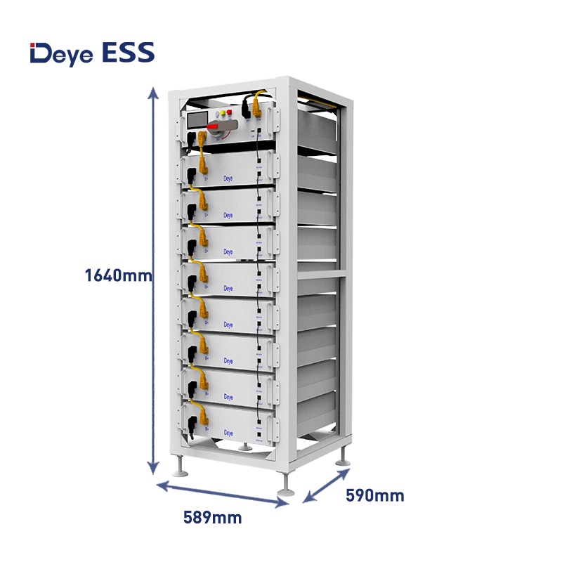 Deye BOS-G LiFePO4 Battery 5kwh 100Ah 51.2V 10kw 15kw 20kw 30kw High Voltage Energy Storage Lithium Battery for EU Warehouse