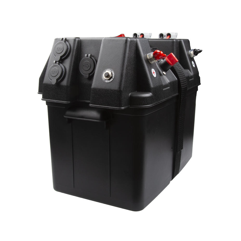 12V 24V PP Outdoor Camping Multifunction Battery Box Marine Camping Travel