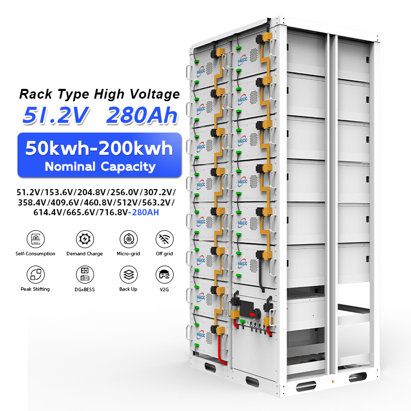Industrial Commercial Energy Storage Stackable 280Ah 100kWh 200kWh LiFePO4 Lithium Batteries For Large Power Storage System