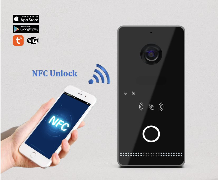 Tuya Smart Security System Video Intercom with Tuya Remote Wireless Doorphone