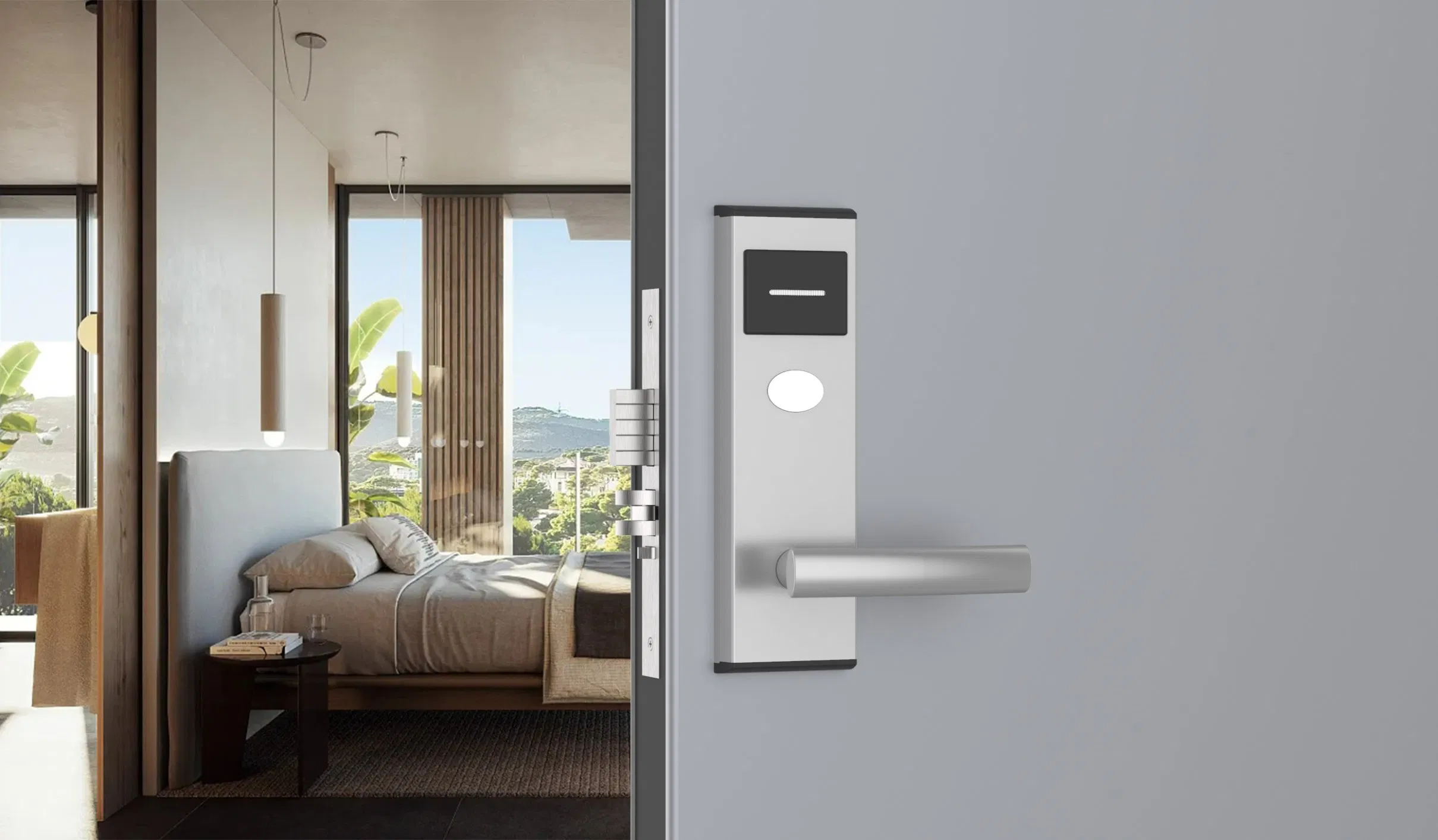 Factory Price Hotel Key Card Reader Swipe Digital Security Smart Hotel Door Lock System