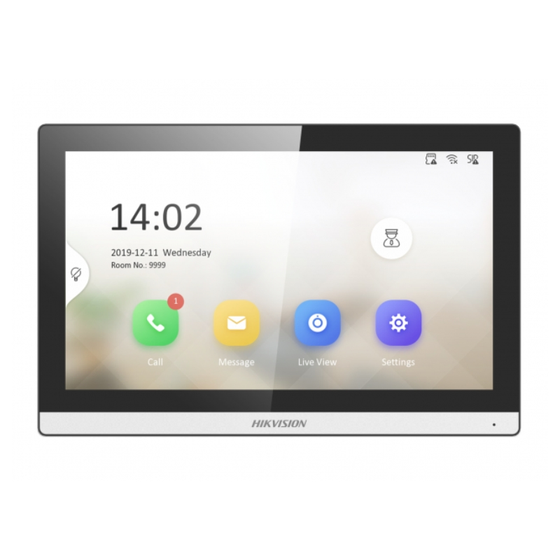Hikvision Ds-Kh6350-Wte1 7-Inch IPS Touchscreen IP Intercom Indoor Station with Poe &amp; WiFi
